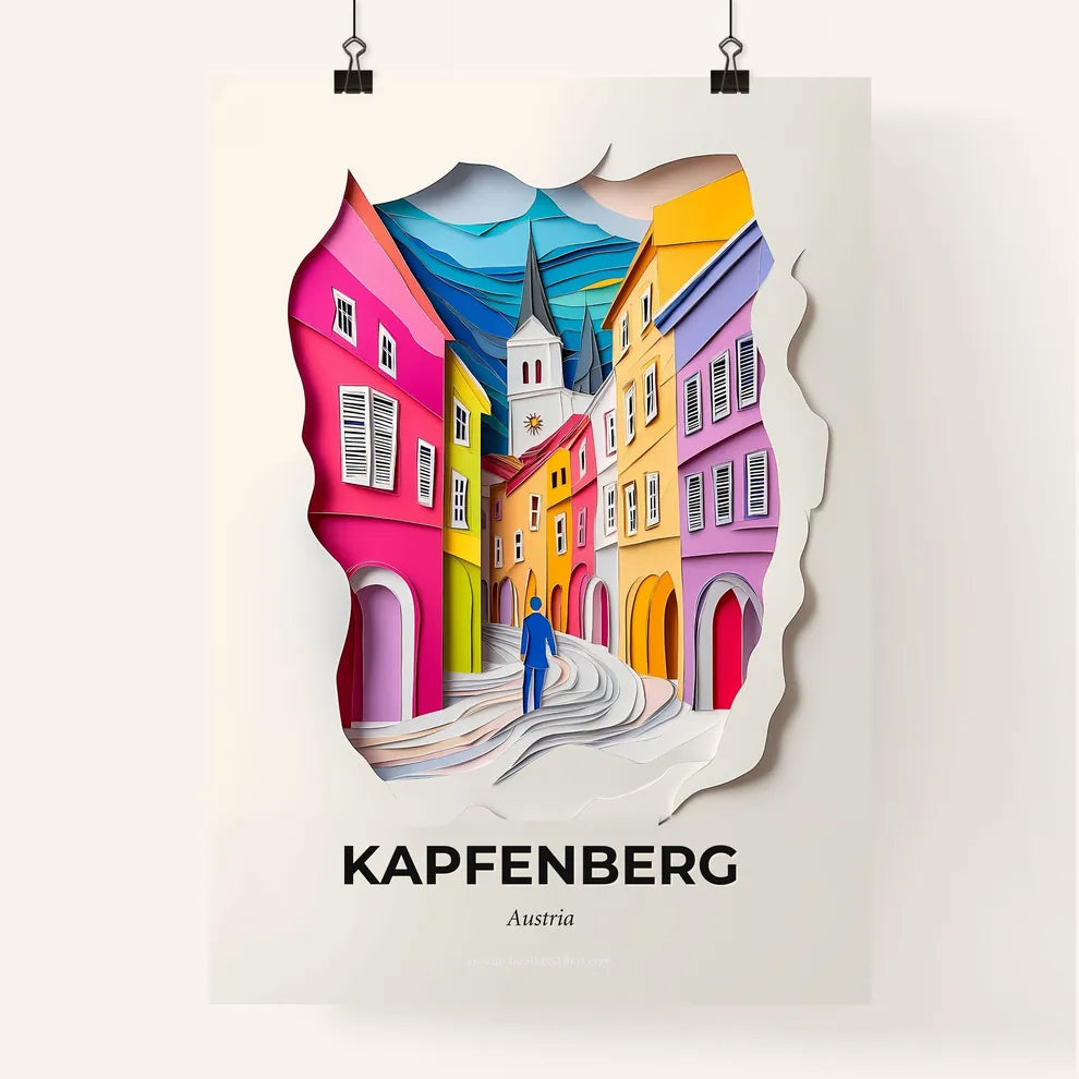 Vivid Kapfenberg, Austria, Colorful Poster