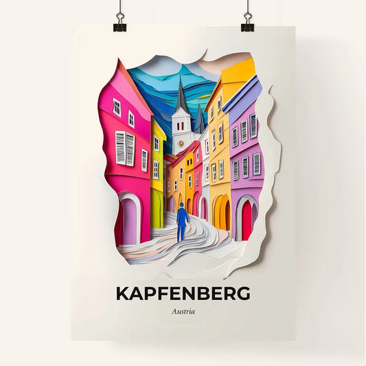 Vivid Kapfenberg, Austria, Colorful Poster