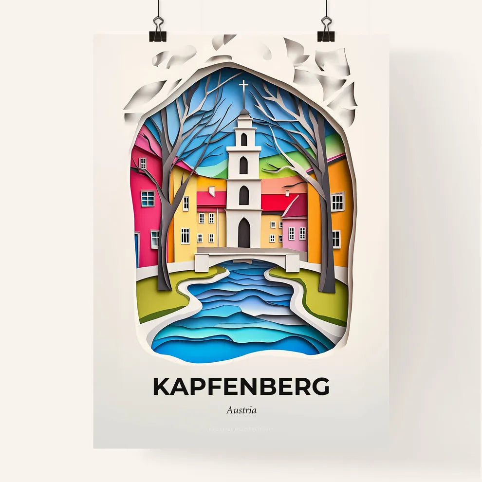 Vivid Kapfenberg, Austria, Colorful Poster