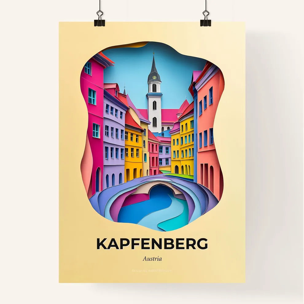 Vivid Kapfenberg, Austria, Colorful Poster