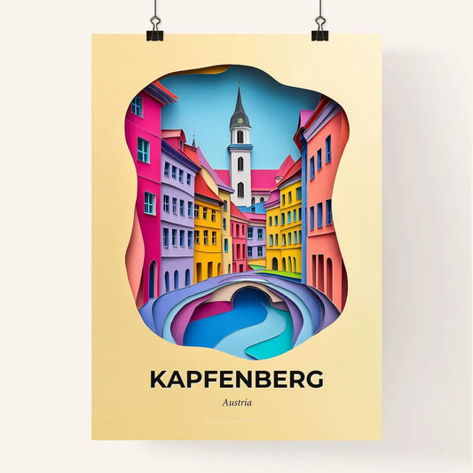 Vivid Kapfenberg, Austria, Colorful Poster