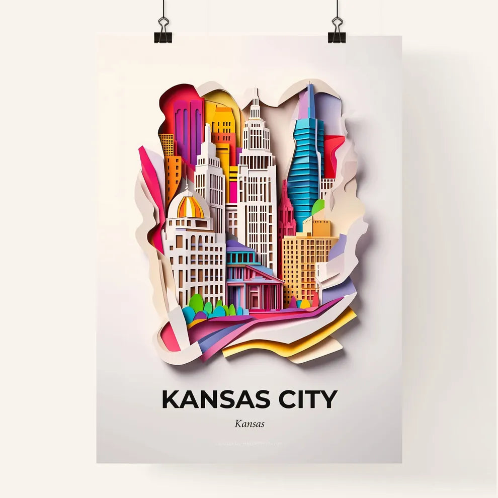 Vivid Kansas City, Kansas, Colorful Poster