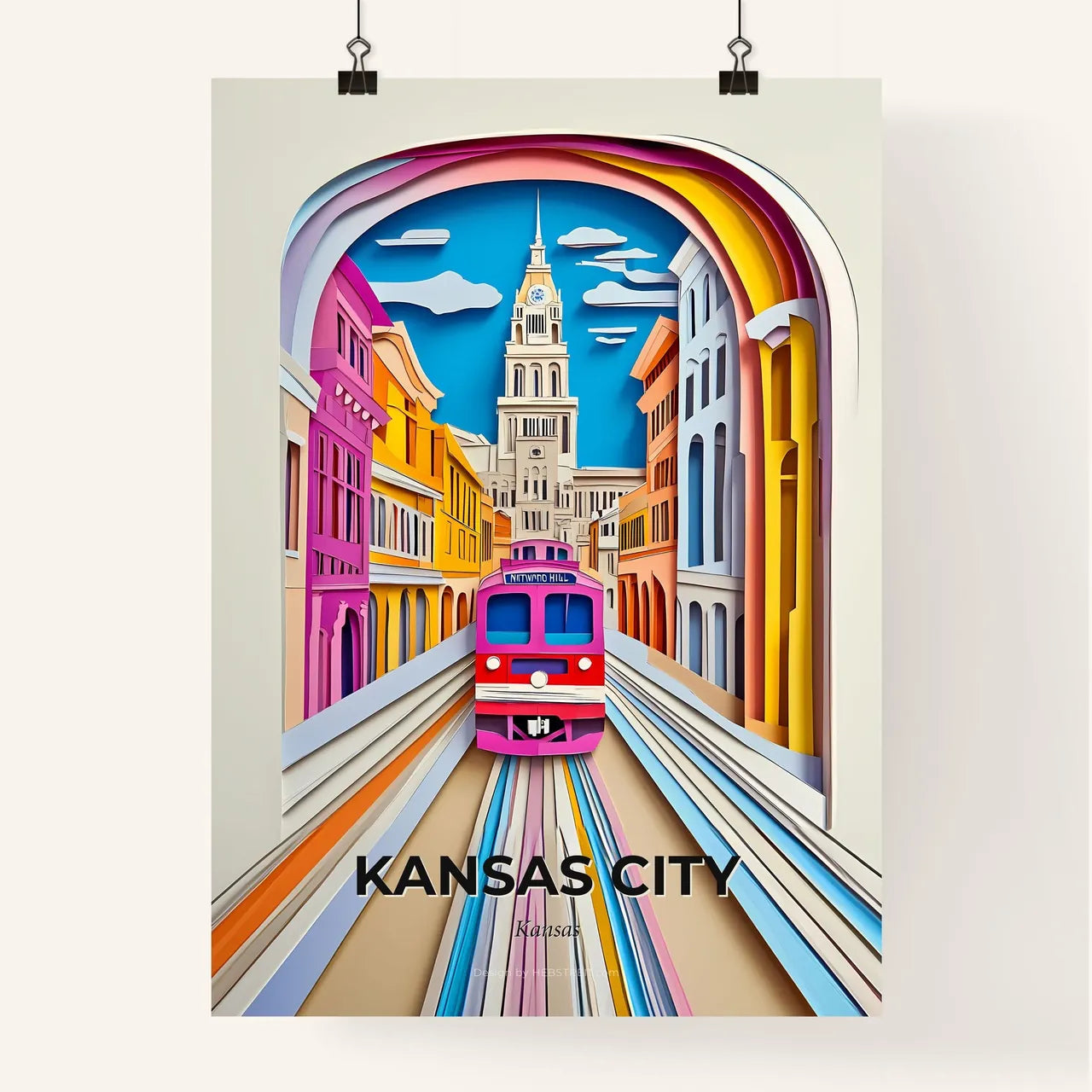 Vivid Kansas City, Kansas, Colorful Poster