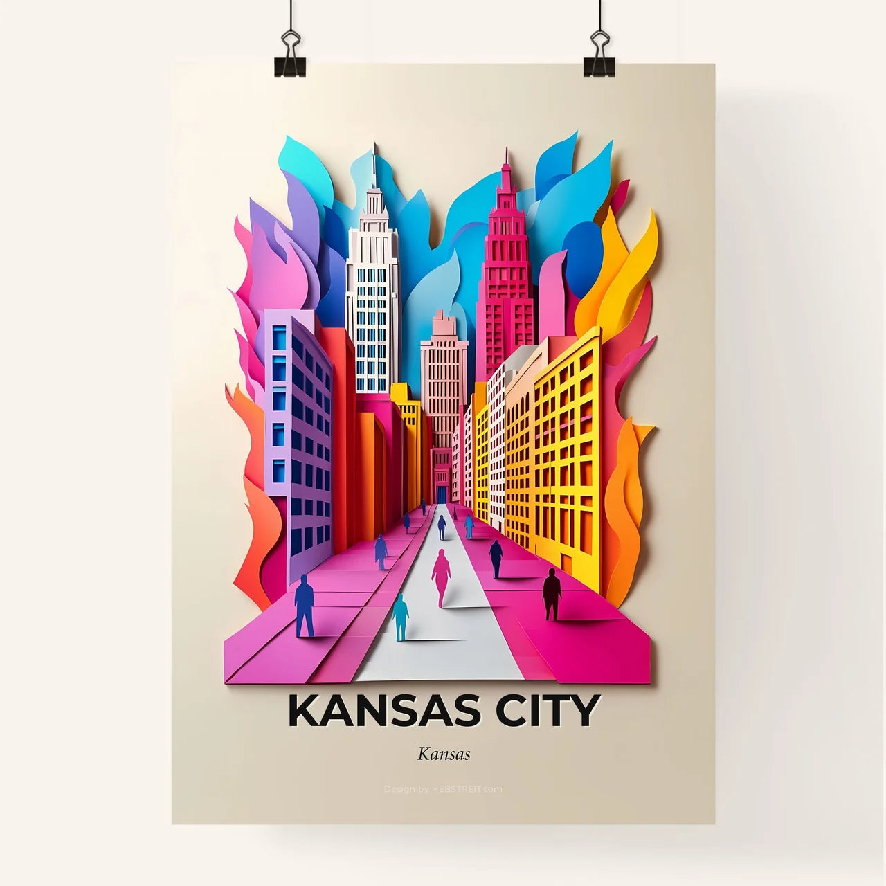 Vivid Kansas City, Kansas, Colorful Poster