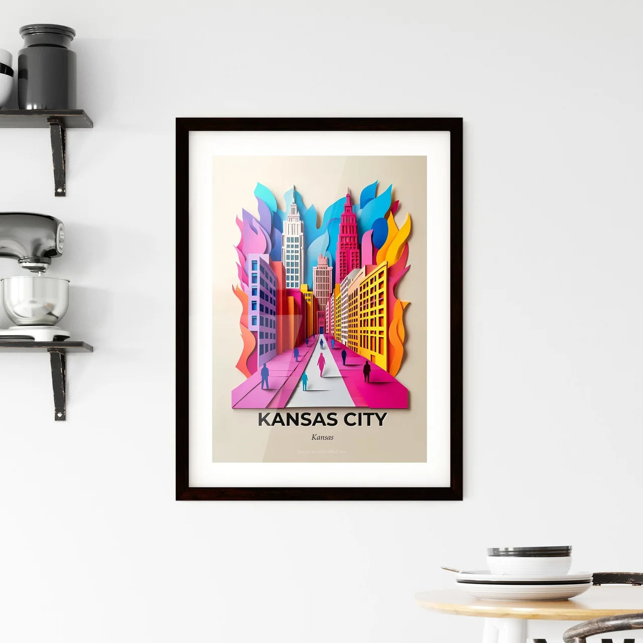 Vivid Kansas City, Kansas, Framed Wall Art