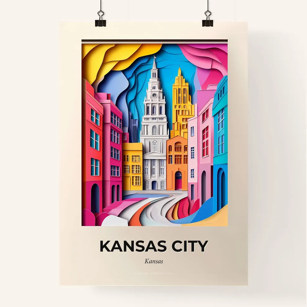 Vivid Kansas City, Kansas, Colorful Poster