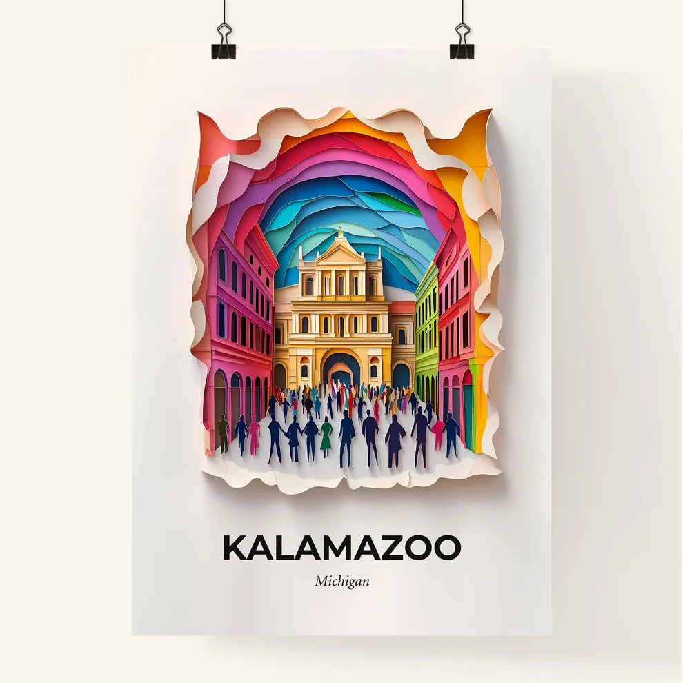 Vivid Kalamazoo, Michigan, Colorful Poster