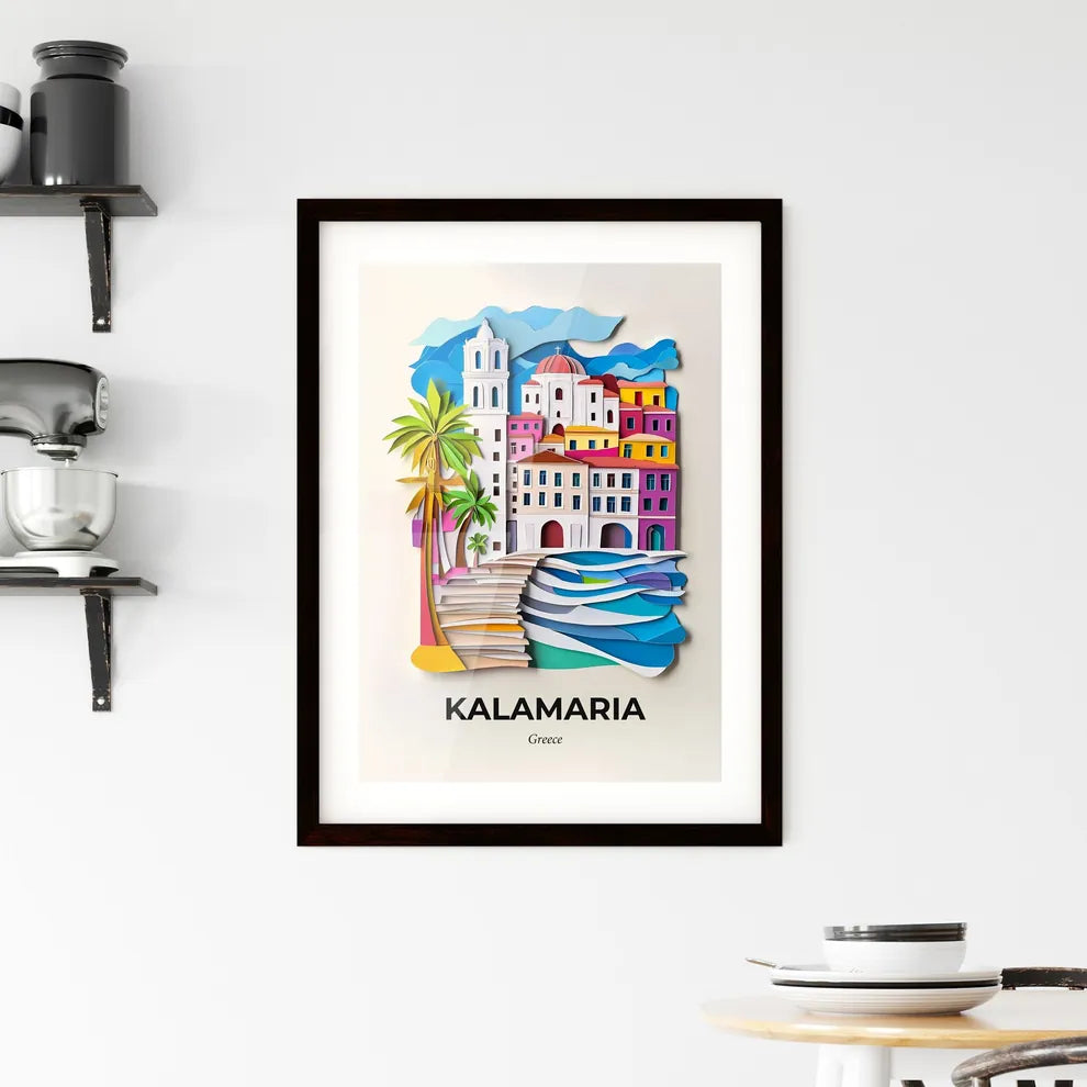 Vivid Kalamaria, Greece, Framed Wall Art