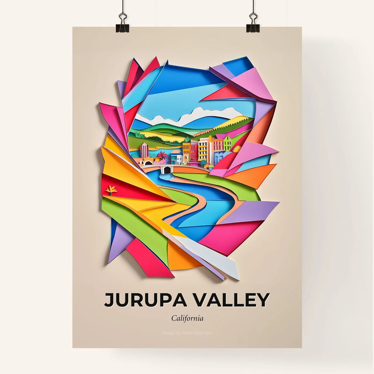 Vivid Jurupa Valley, California, Colorful Poster
