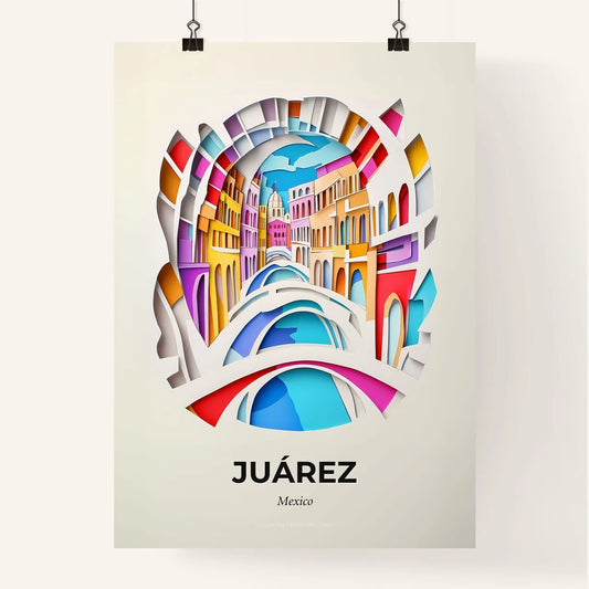 Vivid Juárez, Mexico, Colorful Poster