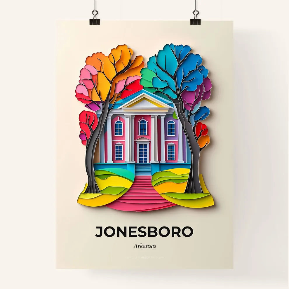 Vivid Jonesboro, Arkansas, Colorful Poster