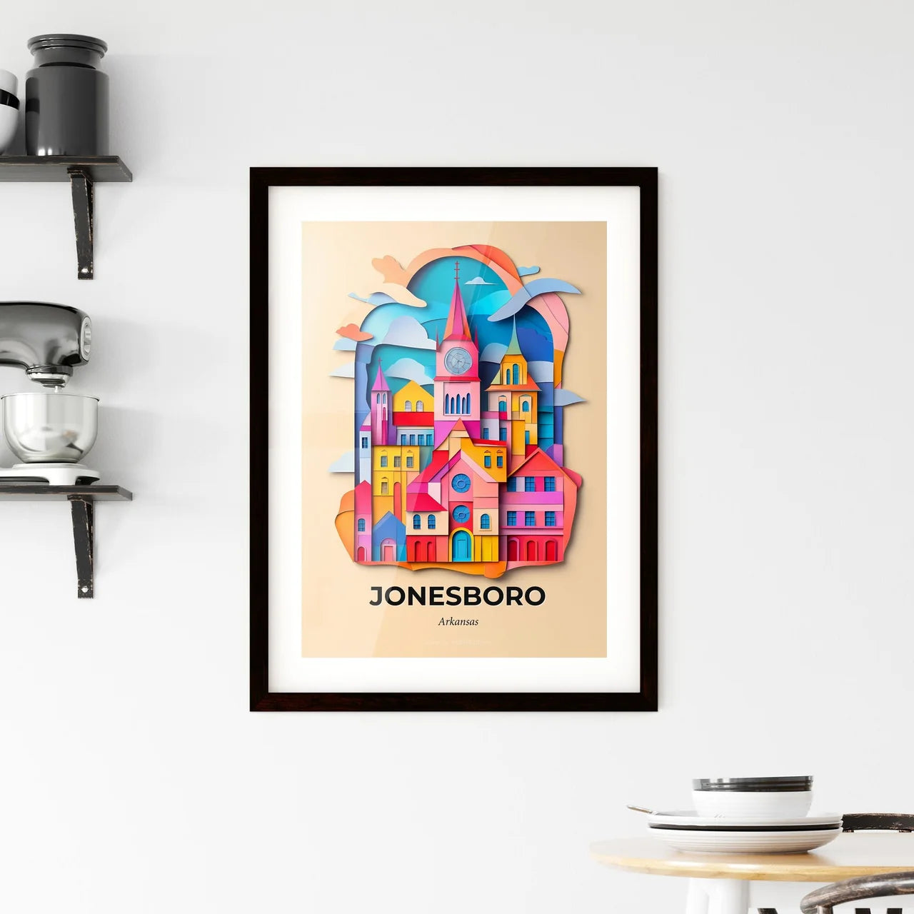 Vivid Jonesboro, Arkansas, Framed Wall Art