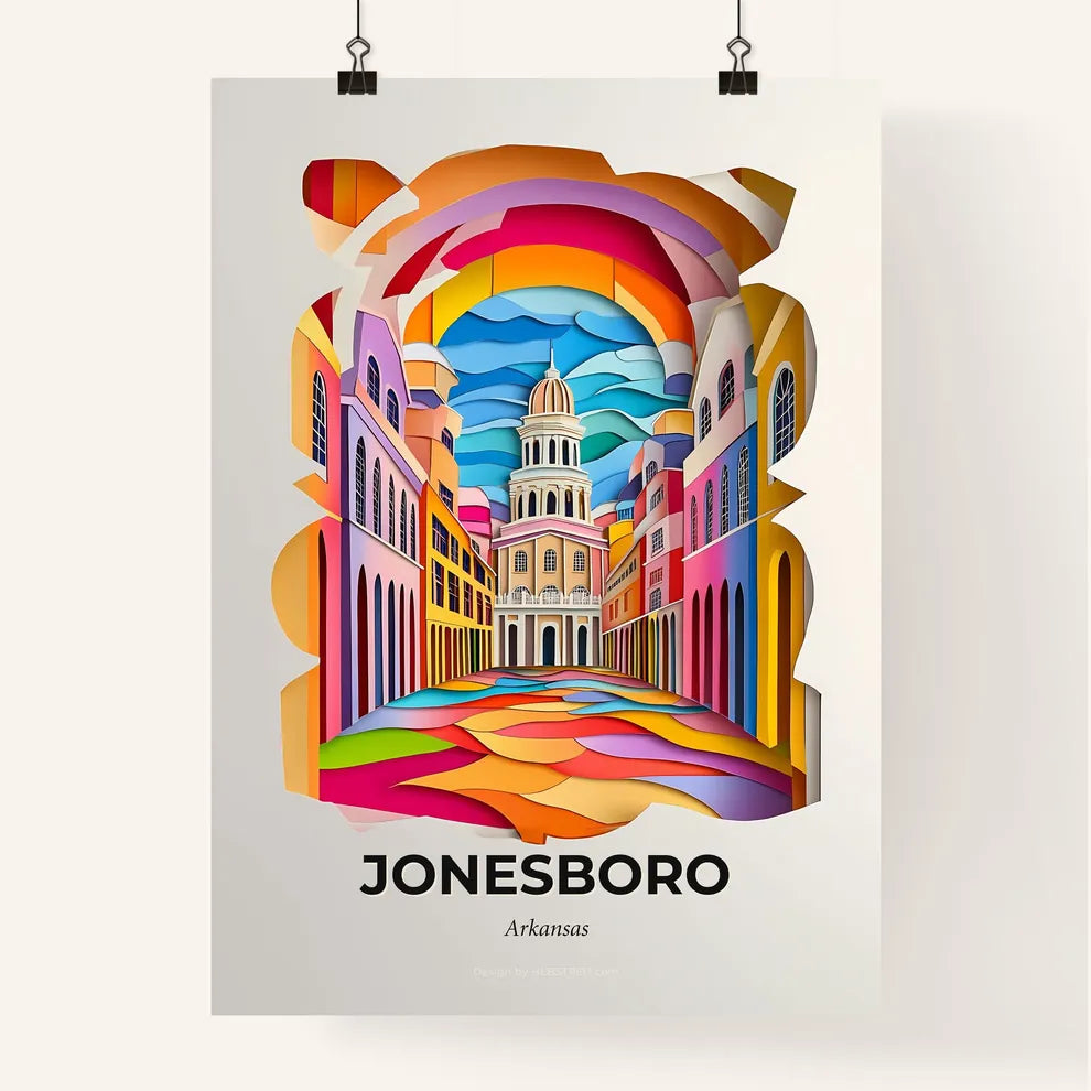 Vivid Jonesboro, Arkansas, Colorful Poster