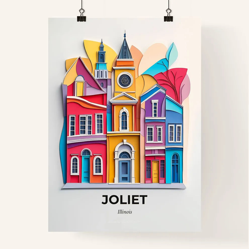 Vivid Joliet, Illinois, Colorful Poster