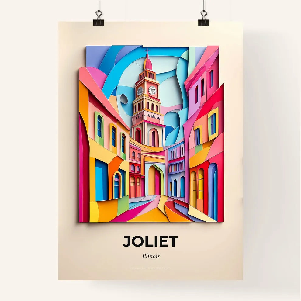 Vivid Joliet, Illinois, Colorful Poster