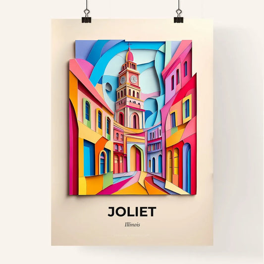 Vivid Joliet, Illinois, Colorful Poster