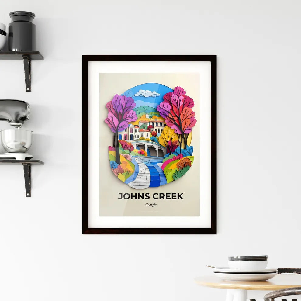 Vivid Johns Creek, Georgia, Framed Wall Art