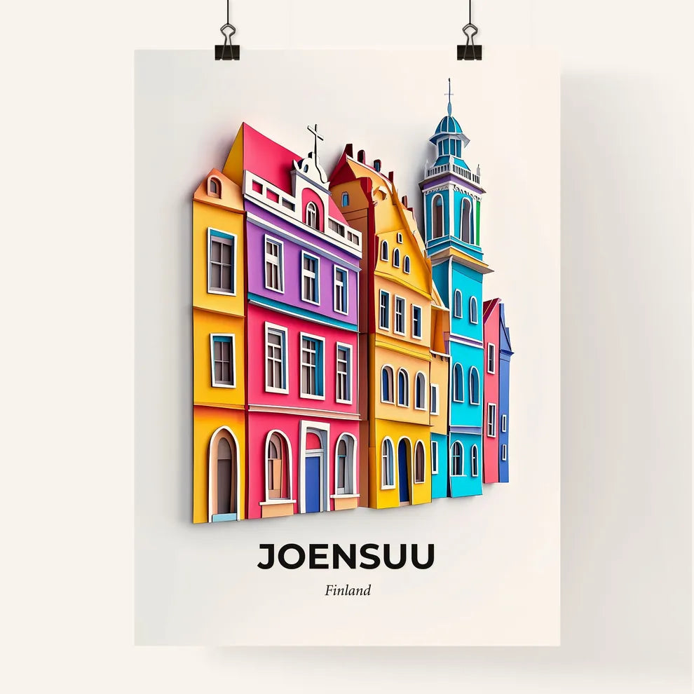 Vivid Joensuu, Finland, Colorful Poster