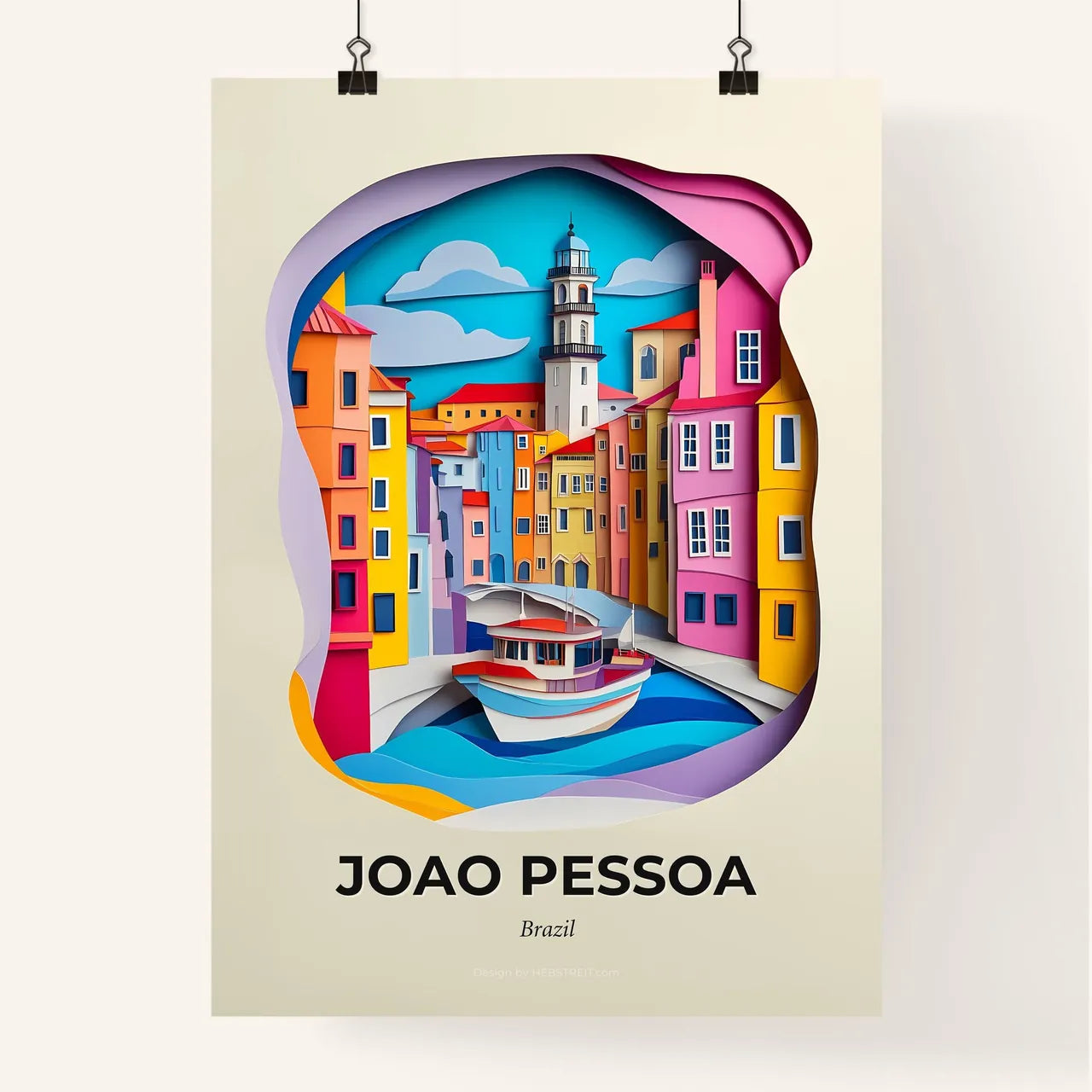 Vivid Joao Pessoa, Brazil, Colorful Poster