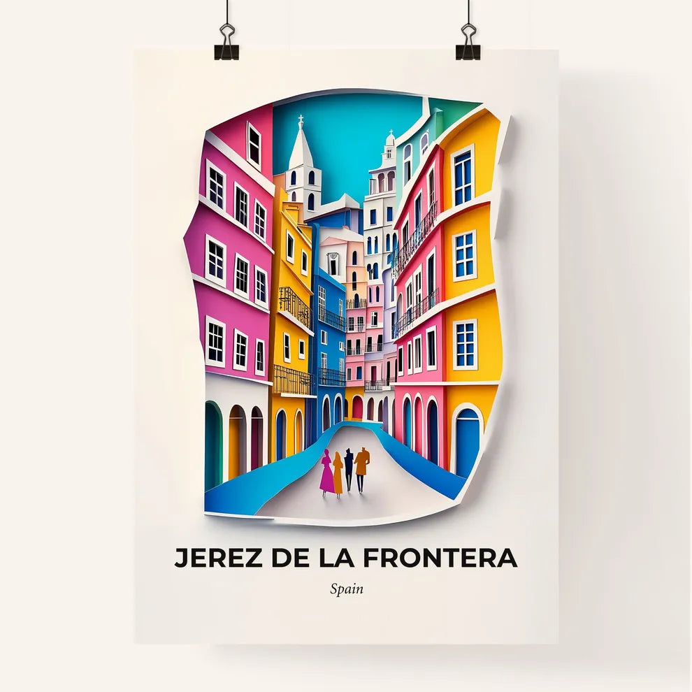Vivid Jerez de la Frontera, Spain, Colorful Poster