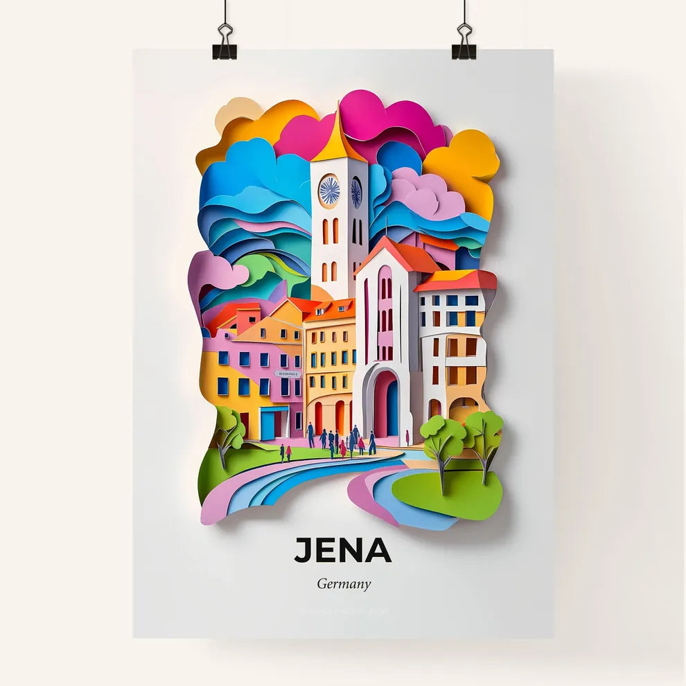 Vivid Jena, Germany, Colorful Poster