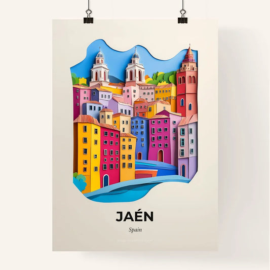 Vivid Jaén, Spain, Colorful Poster