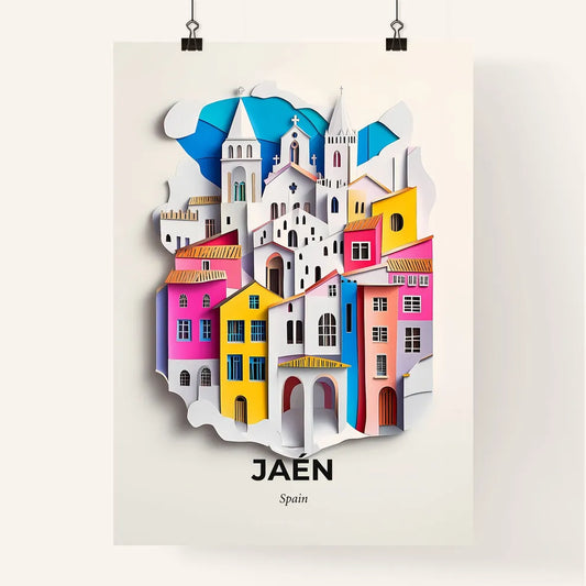 Vivid Jaén, Spain, Colorful Poster
