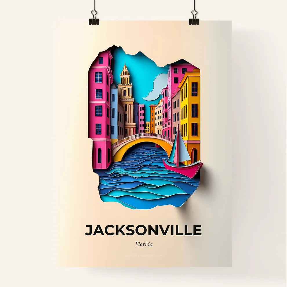 Vivid Jacksonville, Florida, Colorful Poster