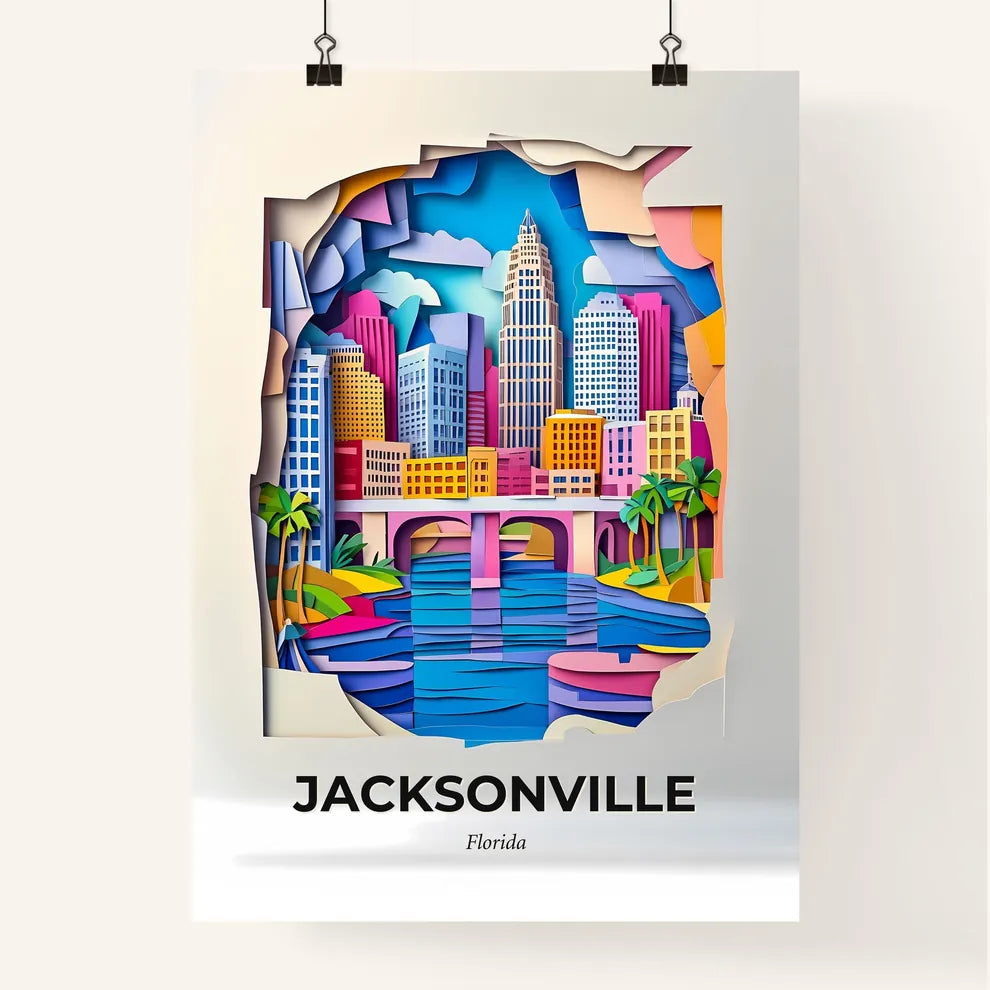 Vivid Jacksonville, Florida, Colorful Poster