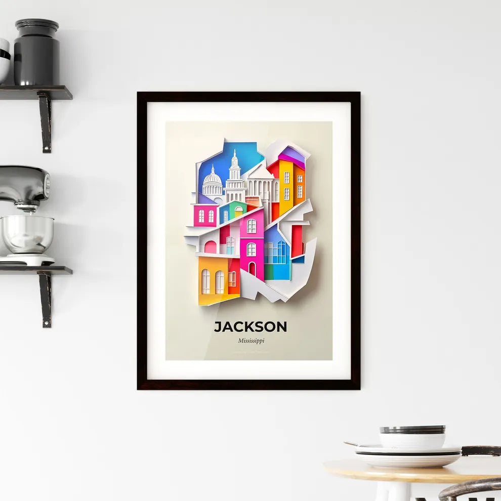 Vivid Jackson, Mississippi, Framed Wall Art