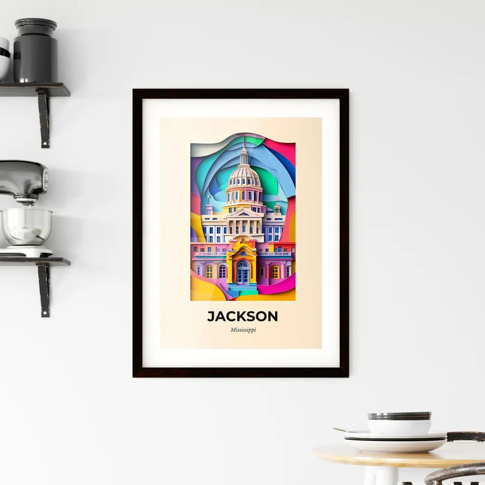 Vivid Jackson, Mississippi, Framed Wall Art