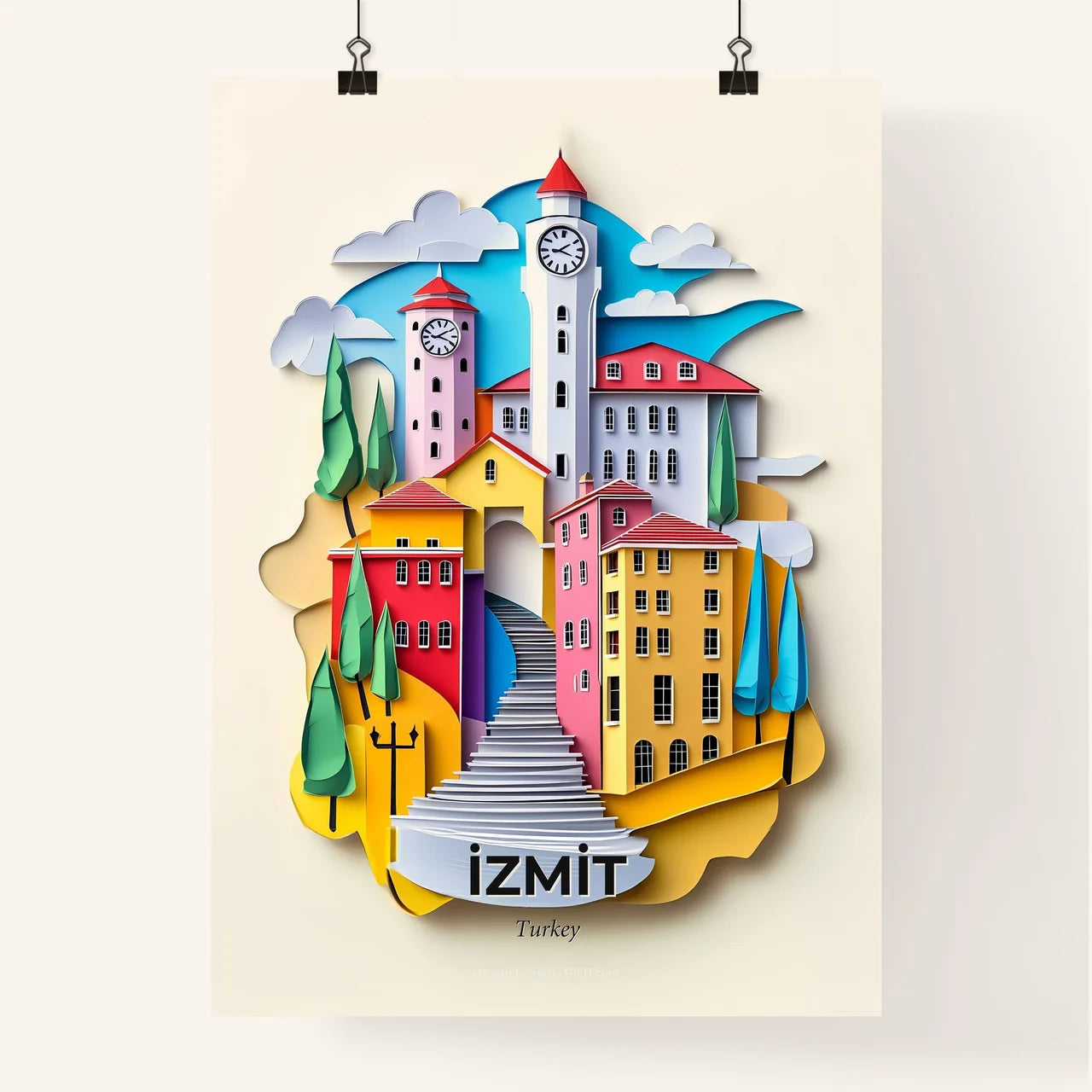 Vivid İzmit, Turkey, Colorful Poster