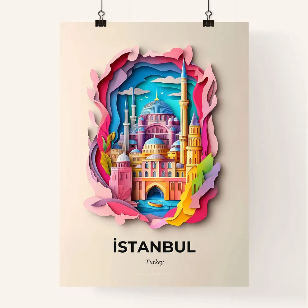 Vivid Istanbul, Turkey, Colorful Poster