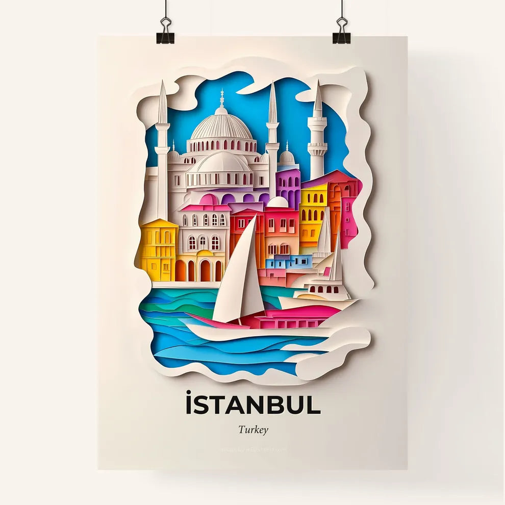 Vivid Istanbul, Turkey, Colorful Poster