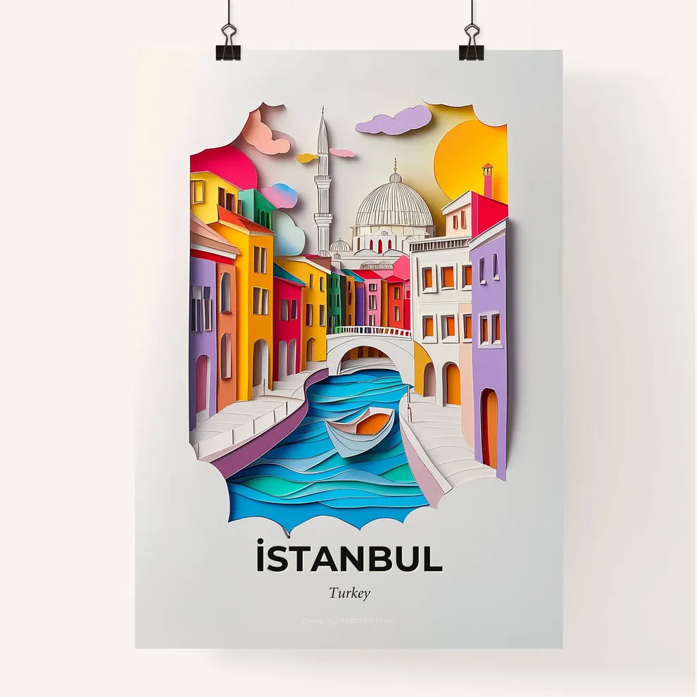 Vivid Istanbul, Turkey, Colorful Poster