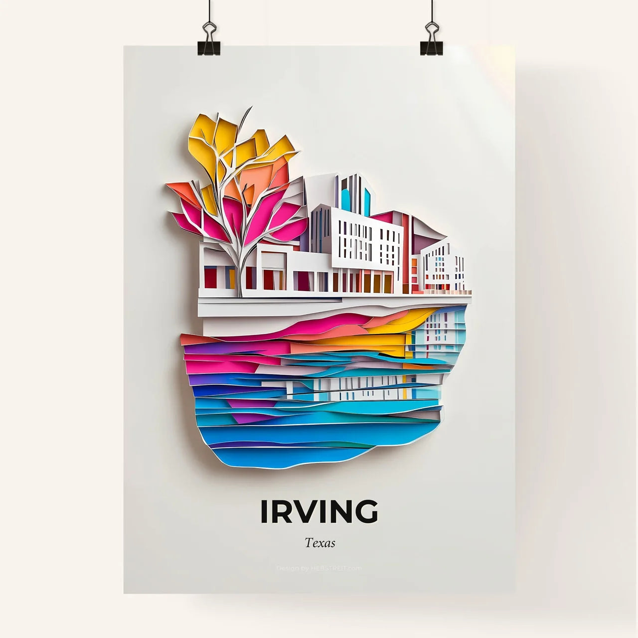 Vivid Irving, Texas, Colorful Poster
