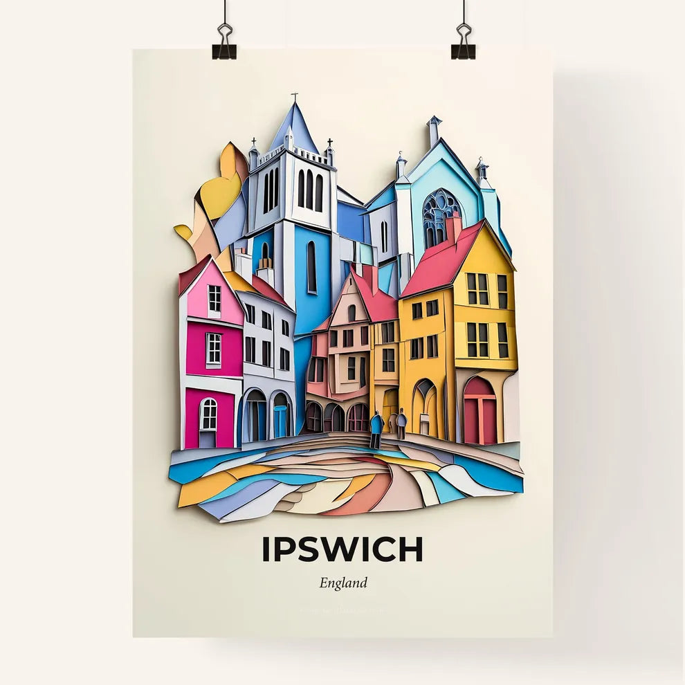 Vivid Ipswich, England, Colorful Poster