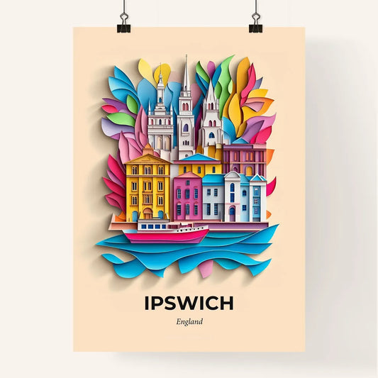 Vivid Ipswich, England, Colorful Poster