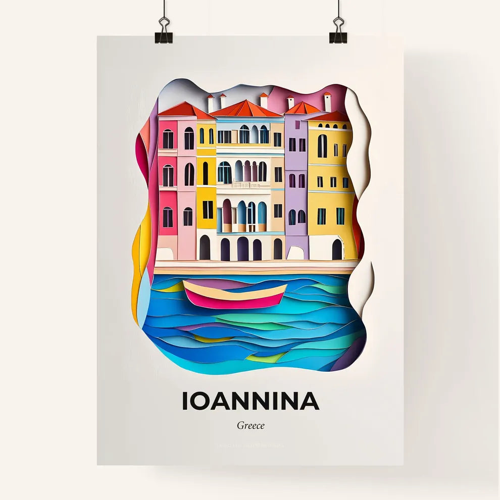 Vivid Ioannina, Greece, Colorful Poster