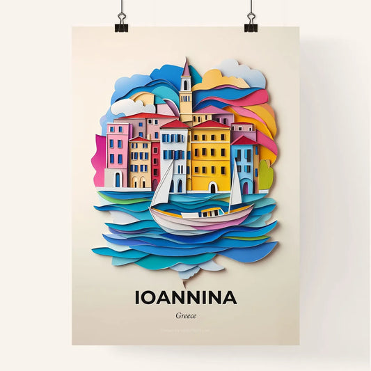 Vivid Ioannina, Greece, Colorful Poster