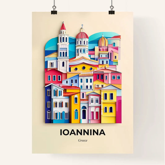 Vivid Ioannina, Greece, Colorful Poster