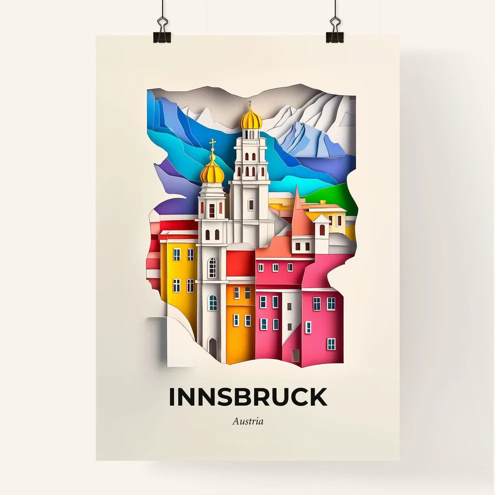 Vivid Innsbruck, Austria, Colorful Poster