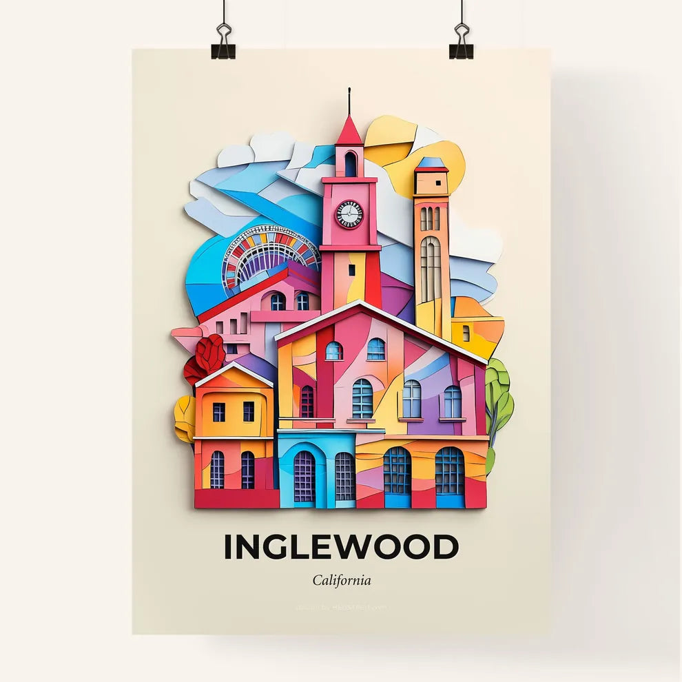 Vivid Inglewood, California, Colorful Poster