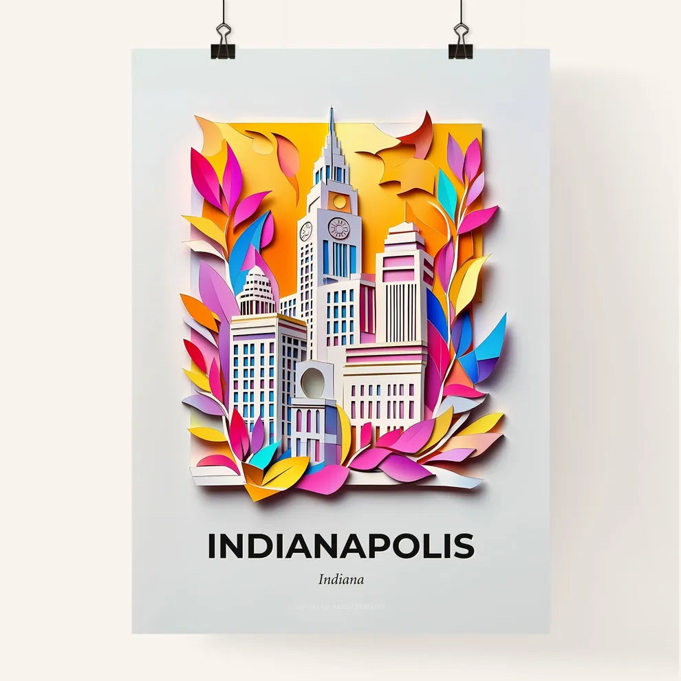 Vivid Indianapolis, Indiana, Colorful Poster