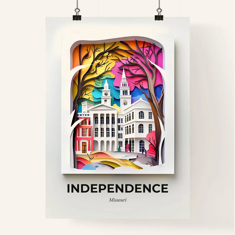 Vivid Independence, Missouri, Colorful Poster