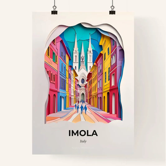Vivid Imola, Italy, Colorful Poster
