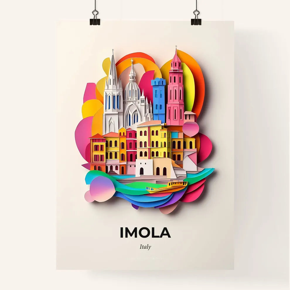 Vivid Imola, Italy, Colorful Poster