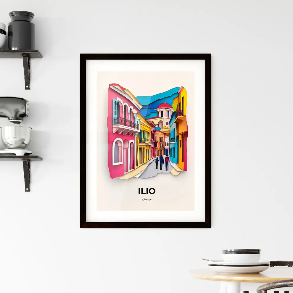 Vivid Ilio, Greece, Framed Wall Art