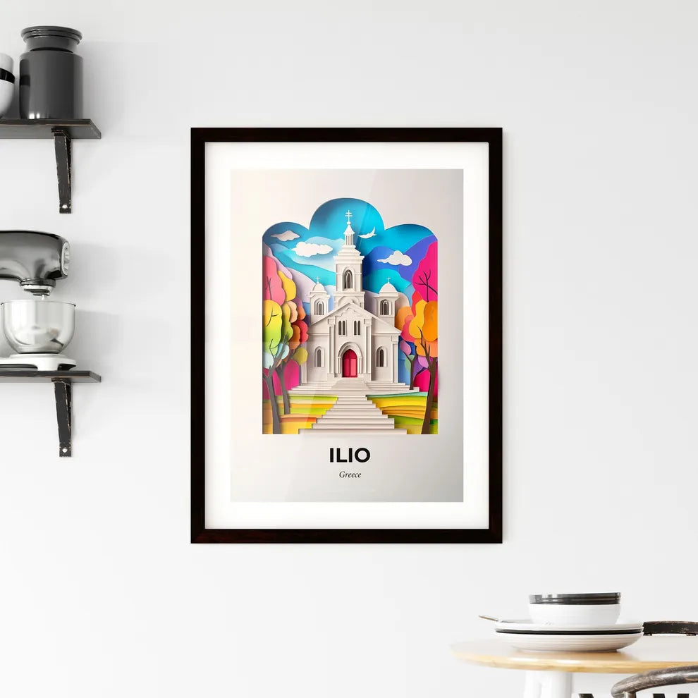 Vivid Ilio, Greece, Framed Wall Art