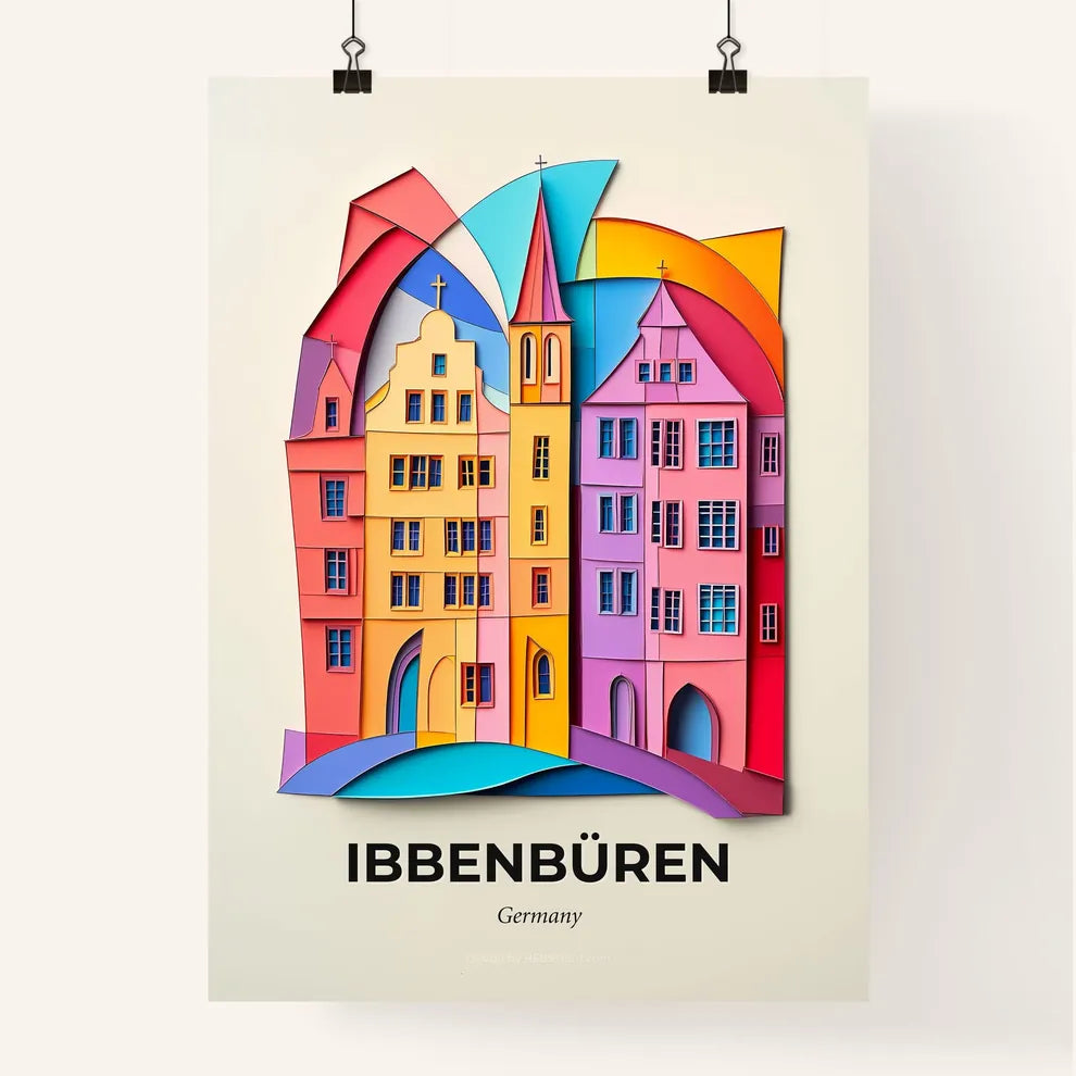 Vivid Ibbenburen, Germany, Colorful Poster